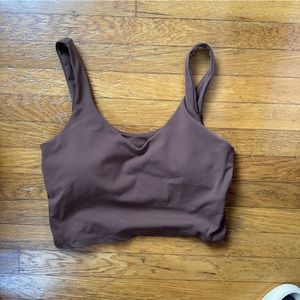 Kamo Fitness Ellyn crop tank bra in brown in Large